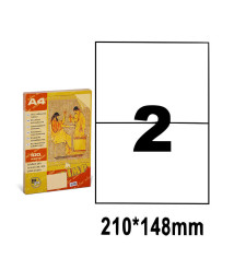 Etichete autoadezive A4, 100 foi, 2 buc, 210*148,5 mm